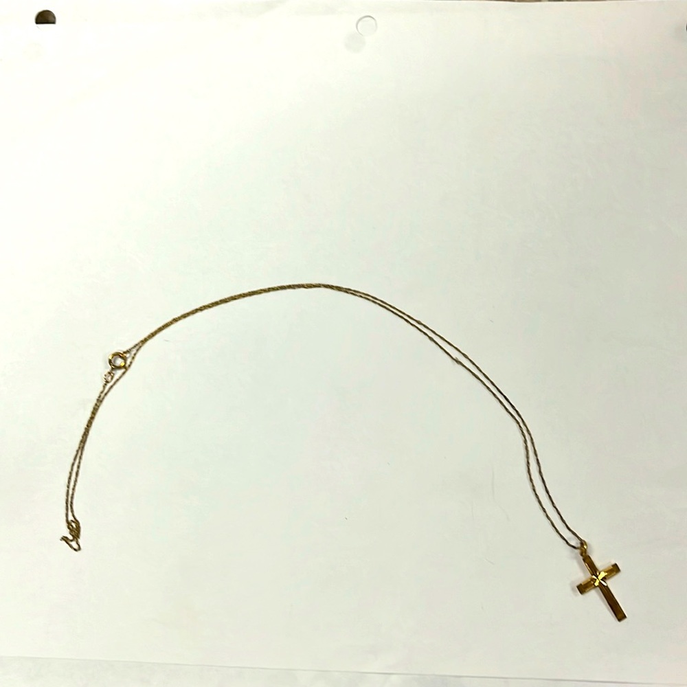 Gold cross necklace
